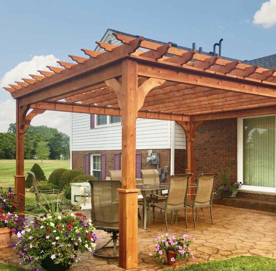 Custom pergola construction outdoor structure Texas